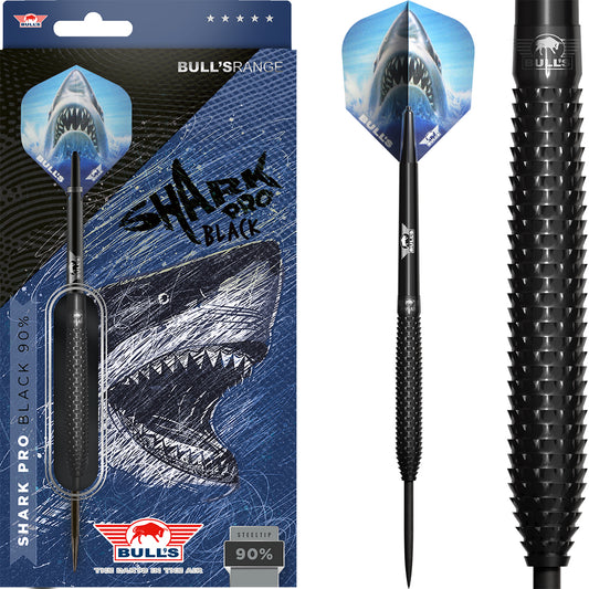 Bull's NL Shark Pro Black 90% Tungsten Steel Tip Darts