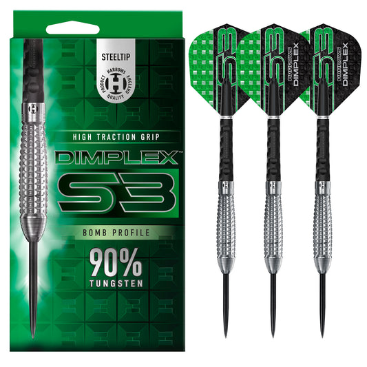 Harrows Dimplex S3 Bomb 90% Tungsten Steel Tip Darts