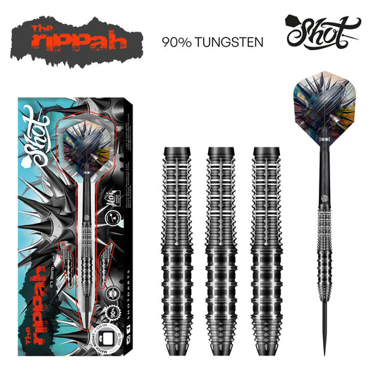 Shot Gnarly Rippah 90% Tungsten Steel Tip Darts