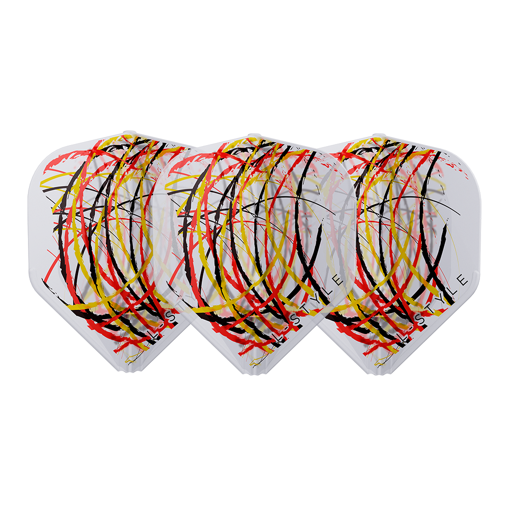 L-Style L1EZ (No2) RYB Series Standard Flights - Type B Clear White