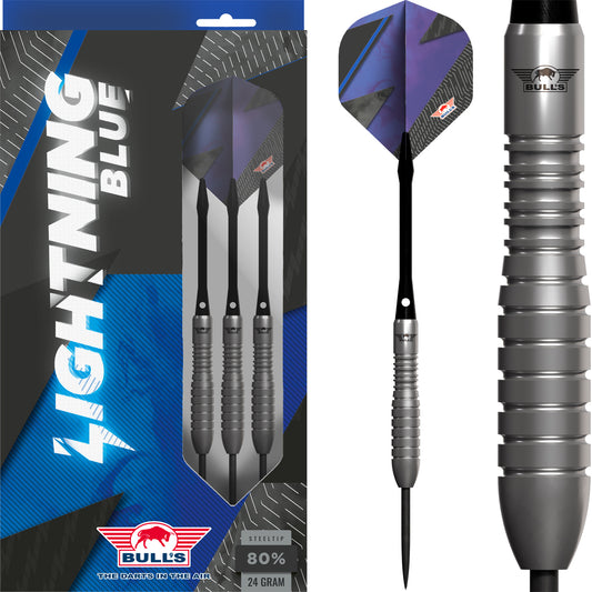 Bull's NL Lightning Blue 80% Tungsten Steel Tip Darts