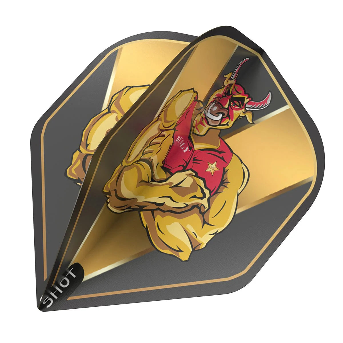 Shot Bully Boy Standard Dart Flights - Gold