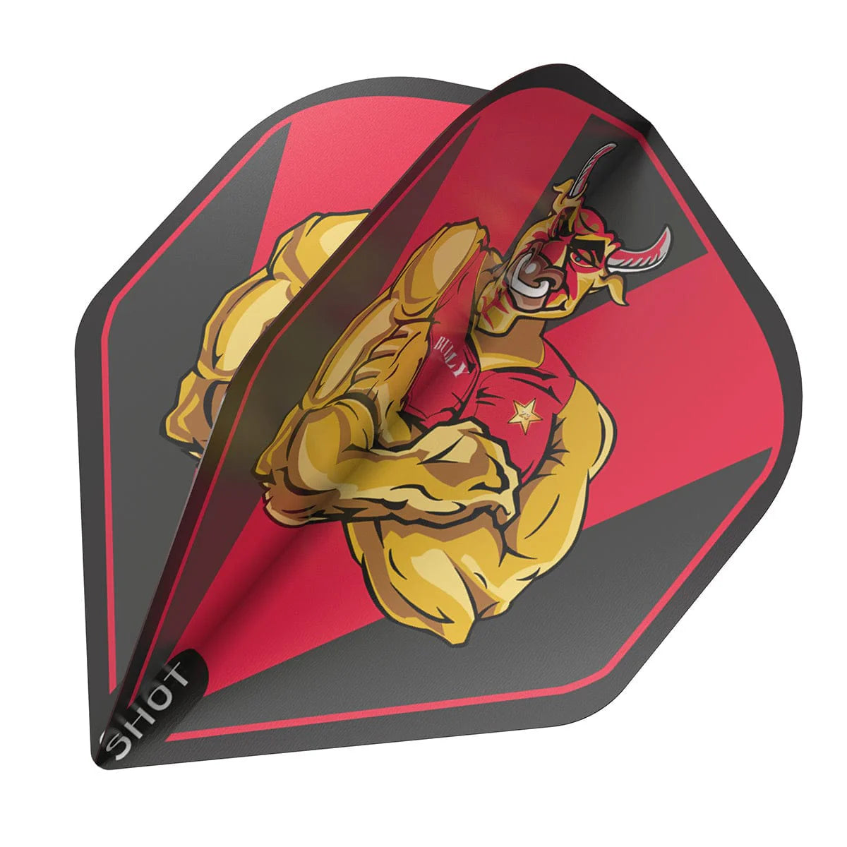 Shot Bully Boy Standard Dart Flights - Red