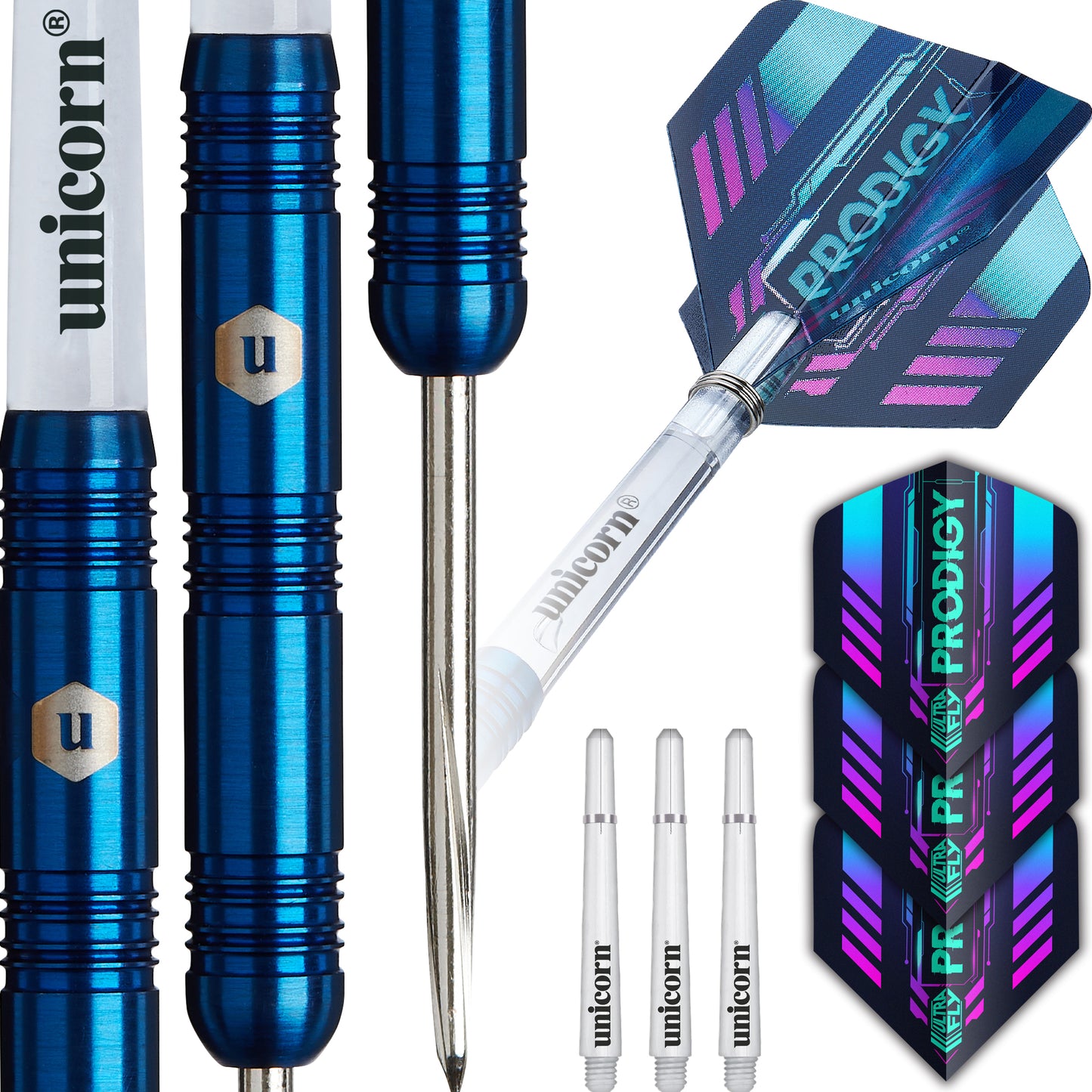 Unicorn Prodigy Parallel 95% Tungsten Steel Tip Darts