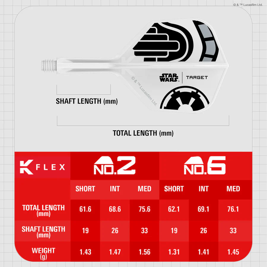 STAR WARS™ | TARGET Stormtrooper K-Flex No6 Integrated Flights and Shafts