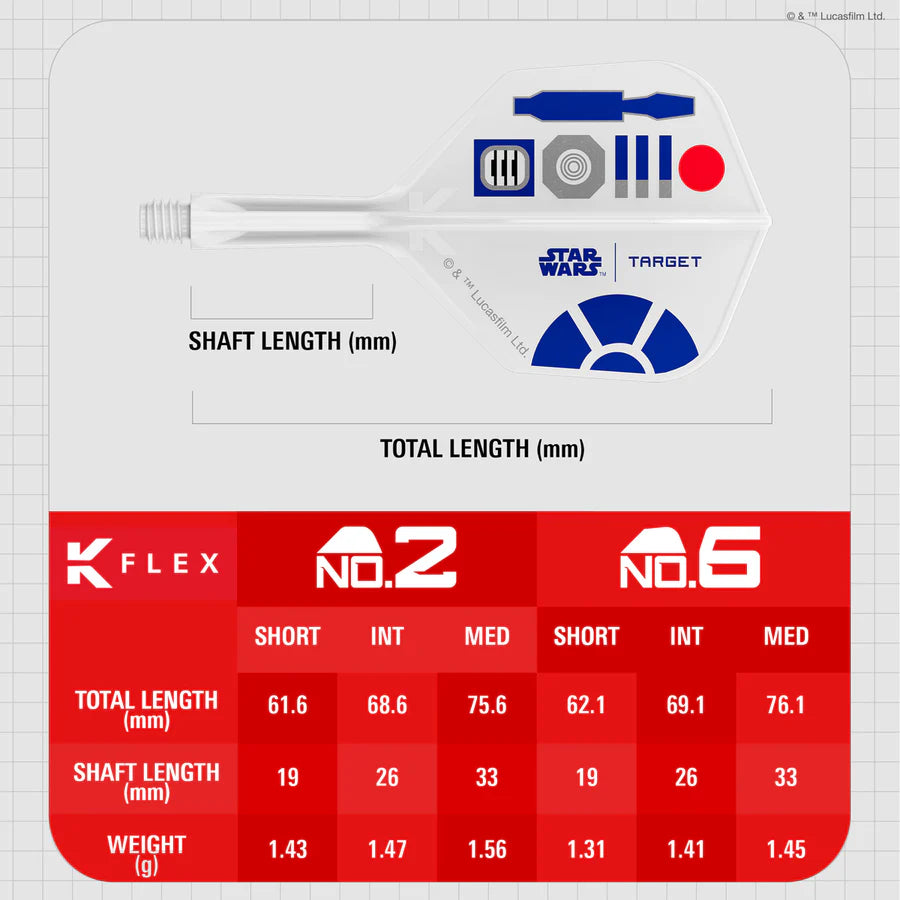 STAR WARS™ | TARGET R2-D2 K-Flex No2 Integrated Flights and Shafts