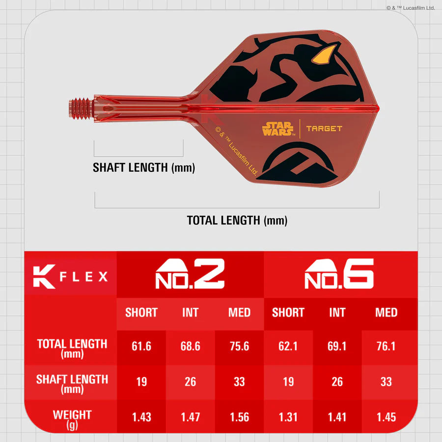 STAR WARS™ | TARGET Darth Maul K-Flex No2 Integrated Flights and Shafts