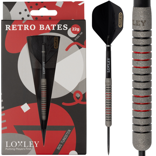 Loxley Retro Bates 90% Tungsten Steel Tip Darts