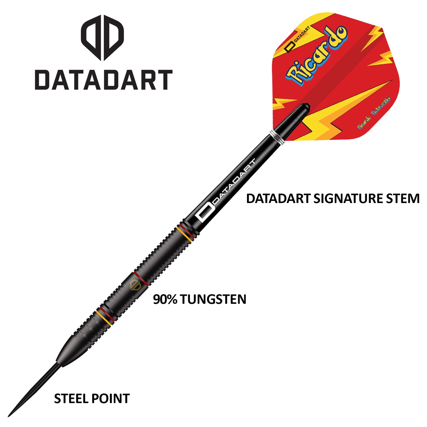 Datadart Ricardo Pietreczko Pikachu 90% Tungsten Steel Tip Darts