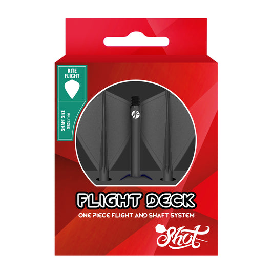 Shot Flight Deck Kite Shape - Black
