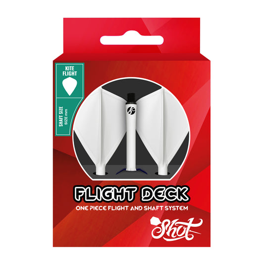Shot Flight Deck Kite Shape - White