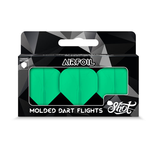 Shot Airfoil Molded Flight Set - Green Standard