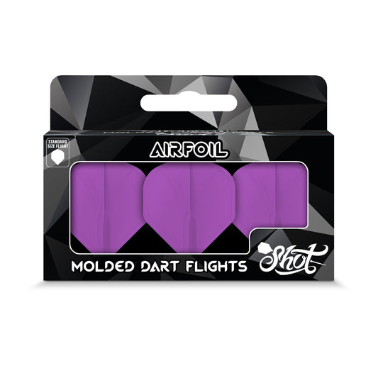 Shot Airfoil Molded Flight Set - Purple Standard