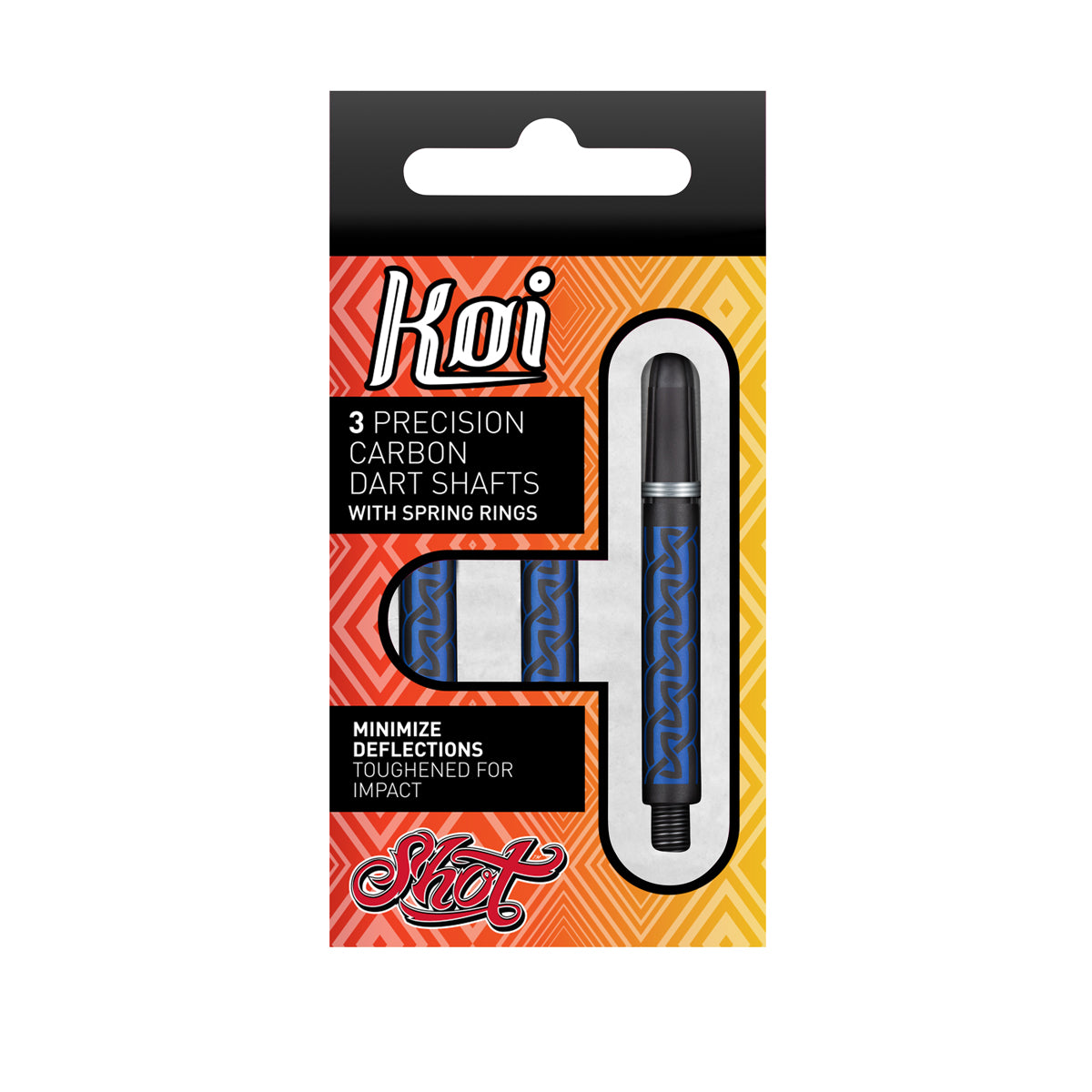 Shot Koi Carbon Dart Shafts - Helioknot Blue