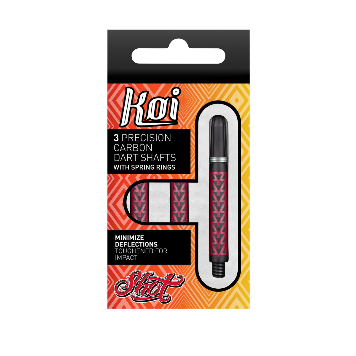 Shot Koi Carbon Dart Shafts - Pakati Red