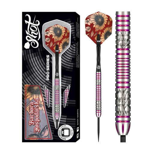 Shot Pro Series Barbora Hospodářská 90% Tungsten Steel Tip Darts