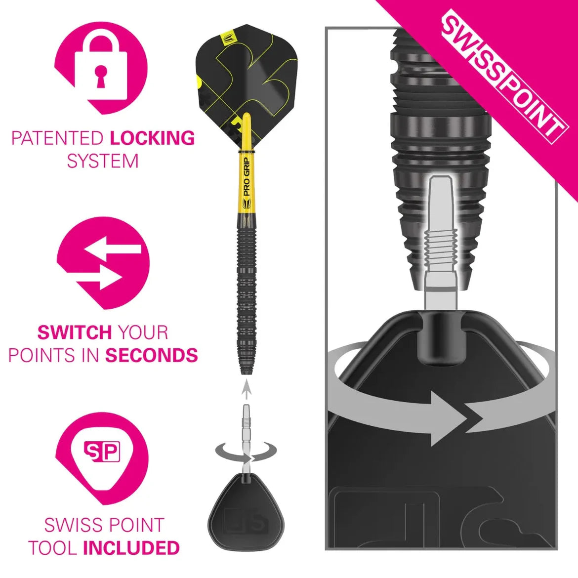 Target Darts Bolide Void 01 90% Tungsten SP Steel Tip Darts