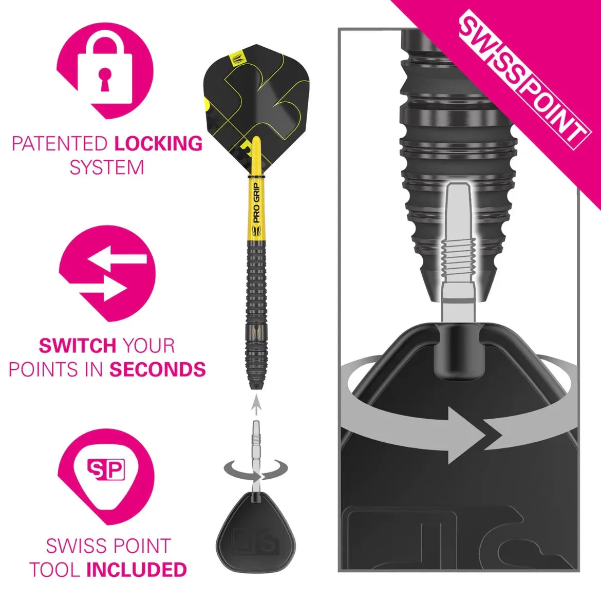 Target Darts Bolide Void 03 90% Tungsten SP Steel Tip Darts