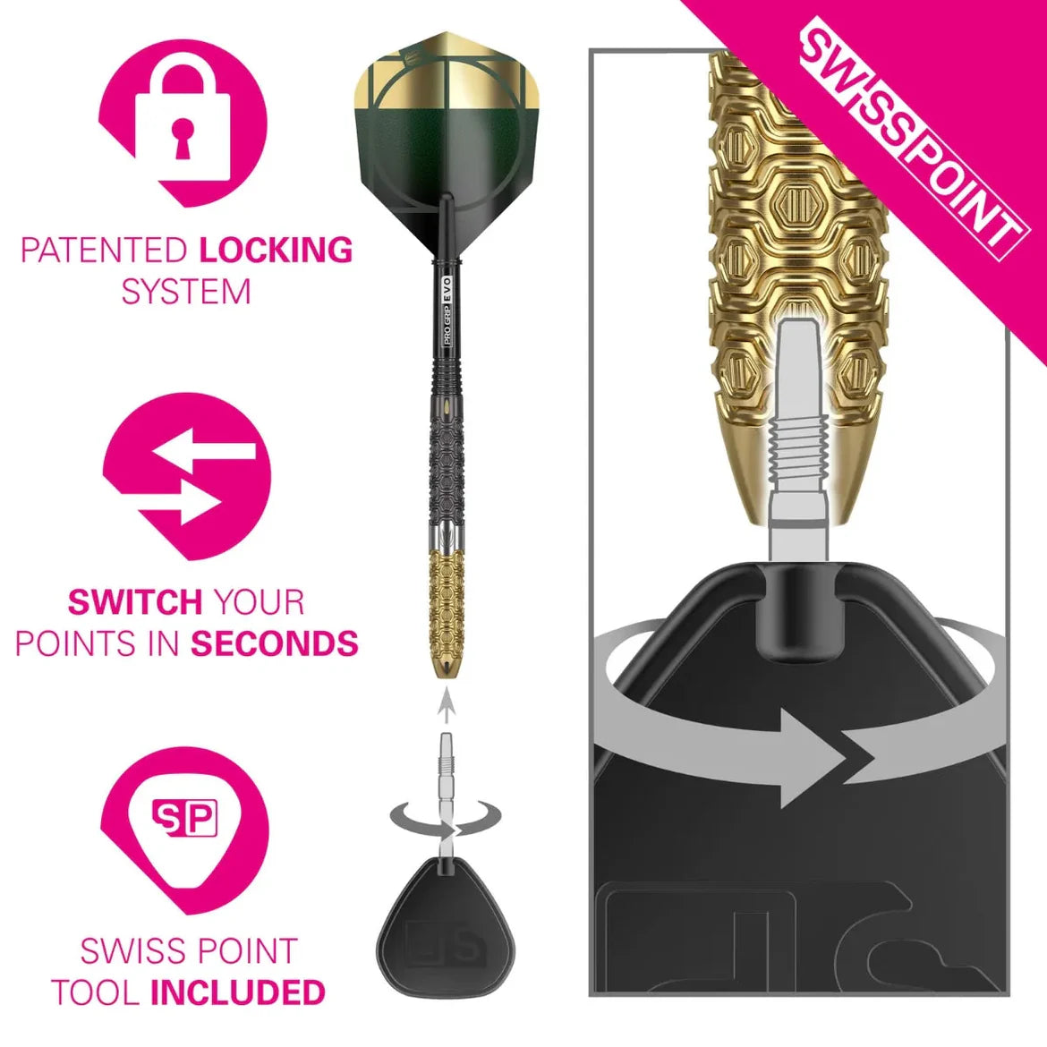 Target Darts Cult Envy 03 90% Tungsten SP Steel Tip Darts