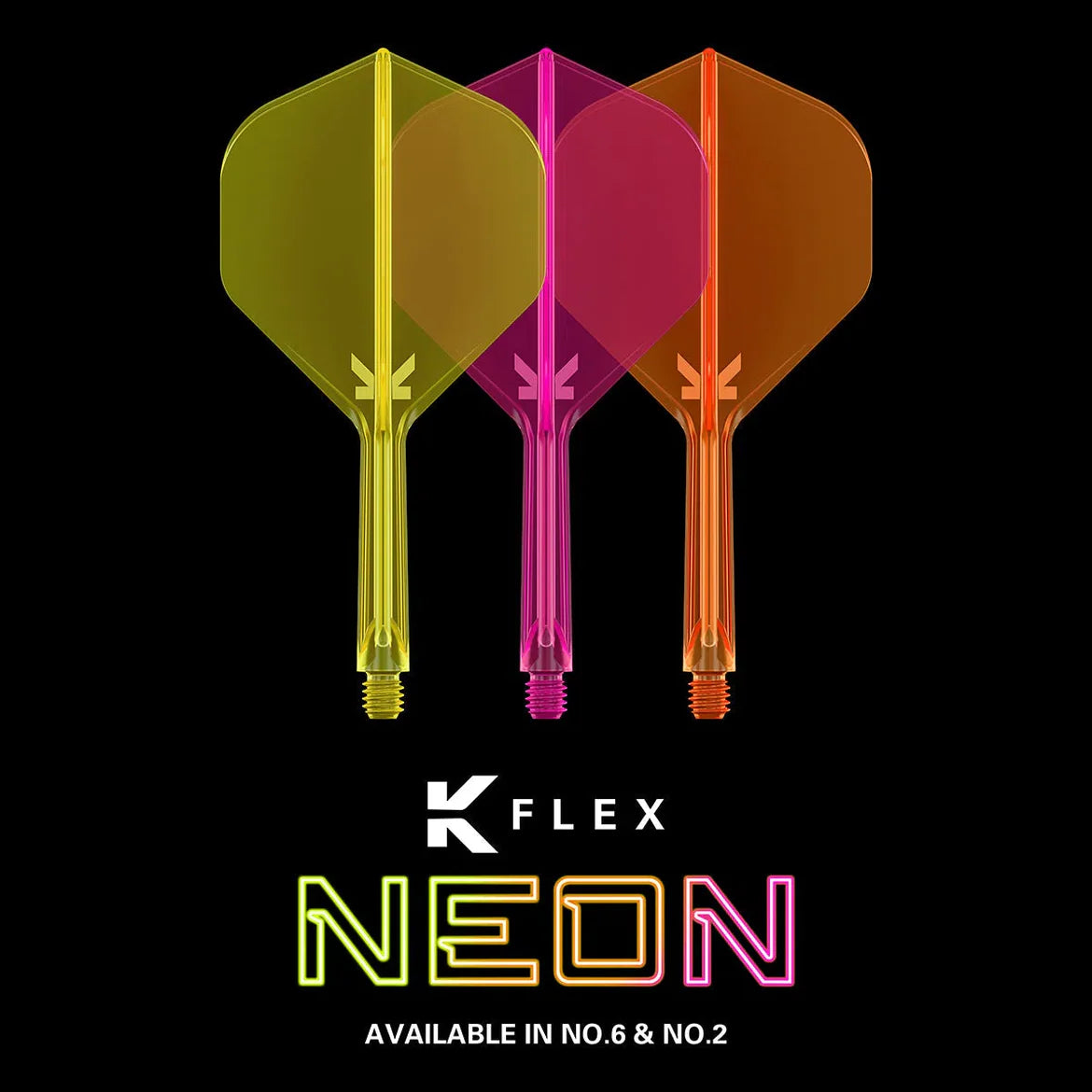 Target Darts K-Flex Flight System No6 - Neon Orange