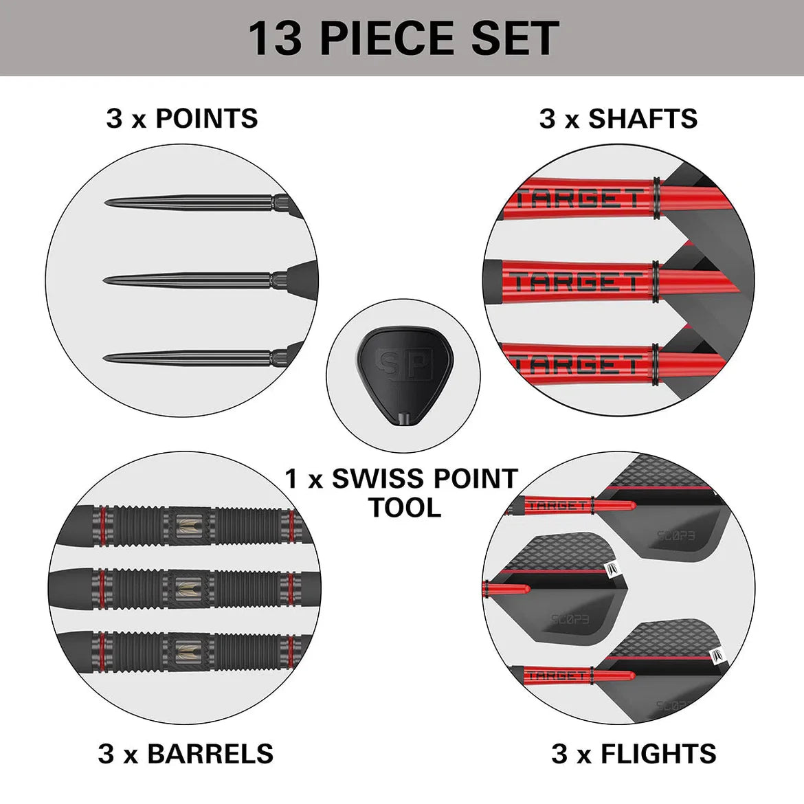 Target Darts Scope 02 90% Tungsten SP Steel Tip Darts