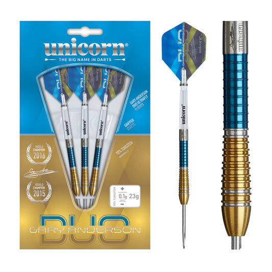 Unicorn Gary Anderson Phase 6 Duo 90% Tungsten Steel Tip Darts