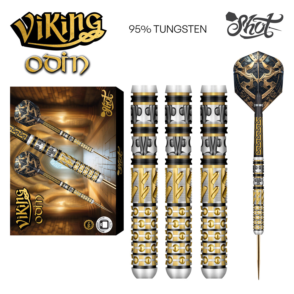 Shot Viking Odin 95% Tungsten Steel Tip Darts