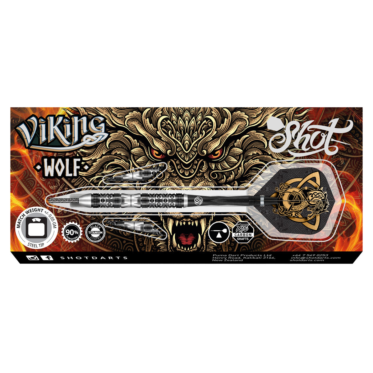 Shot Viking Wolf 90% Tungsten Steel Tip Darts