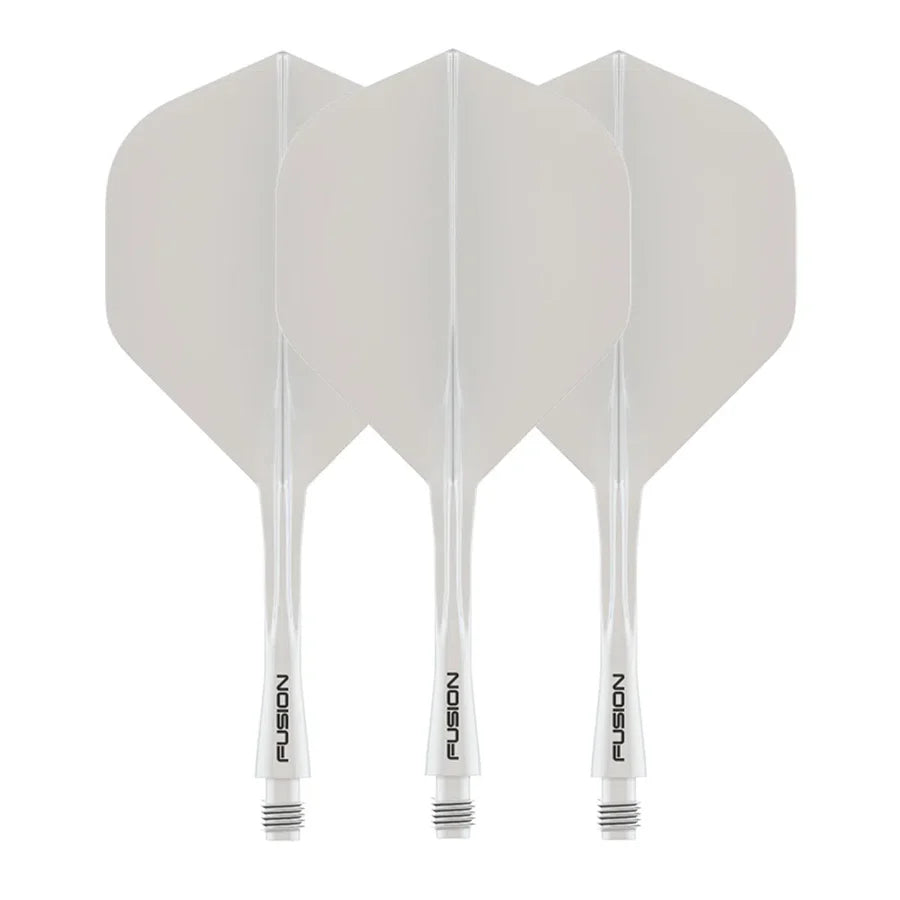 Winmau Fusion Integrated Flight System - Solid White