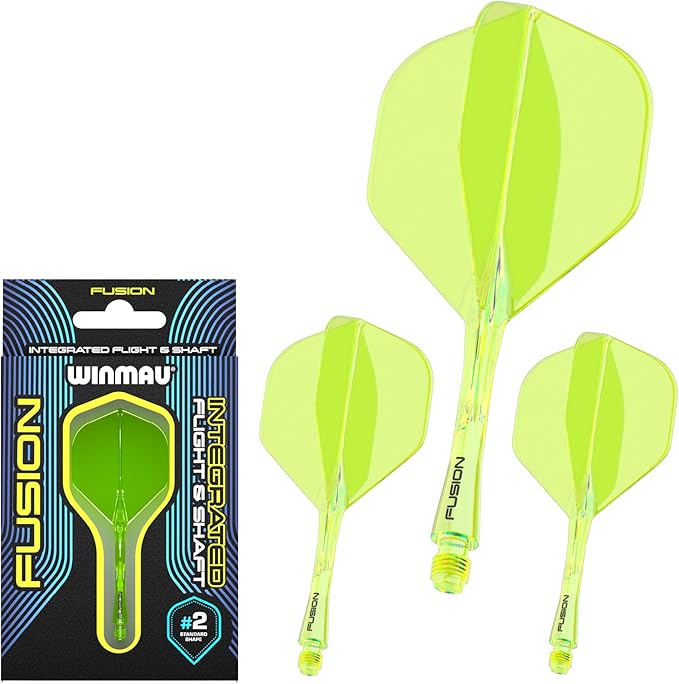 Winmau Fusion Integrated Flight System - Fluorescent Yellow