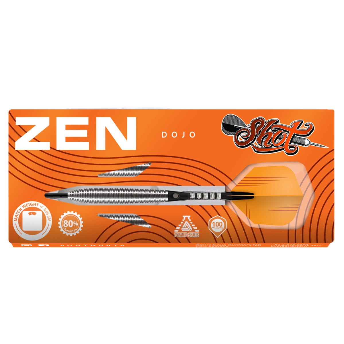 Shot Zen Series Dojo 80% Tungsten Steel Tip Darts