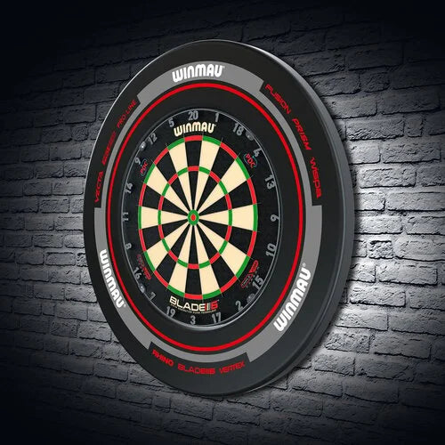 Winmau Advance Dartboard-Umrandung in Schwarz und Rot