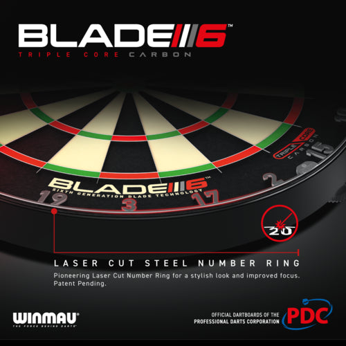 Winmau Blade 6 Triple Core PDC - Professioneel Dartbord